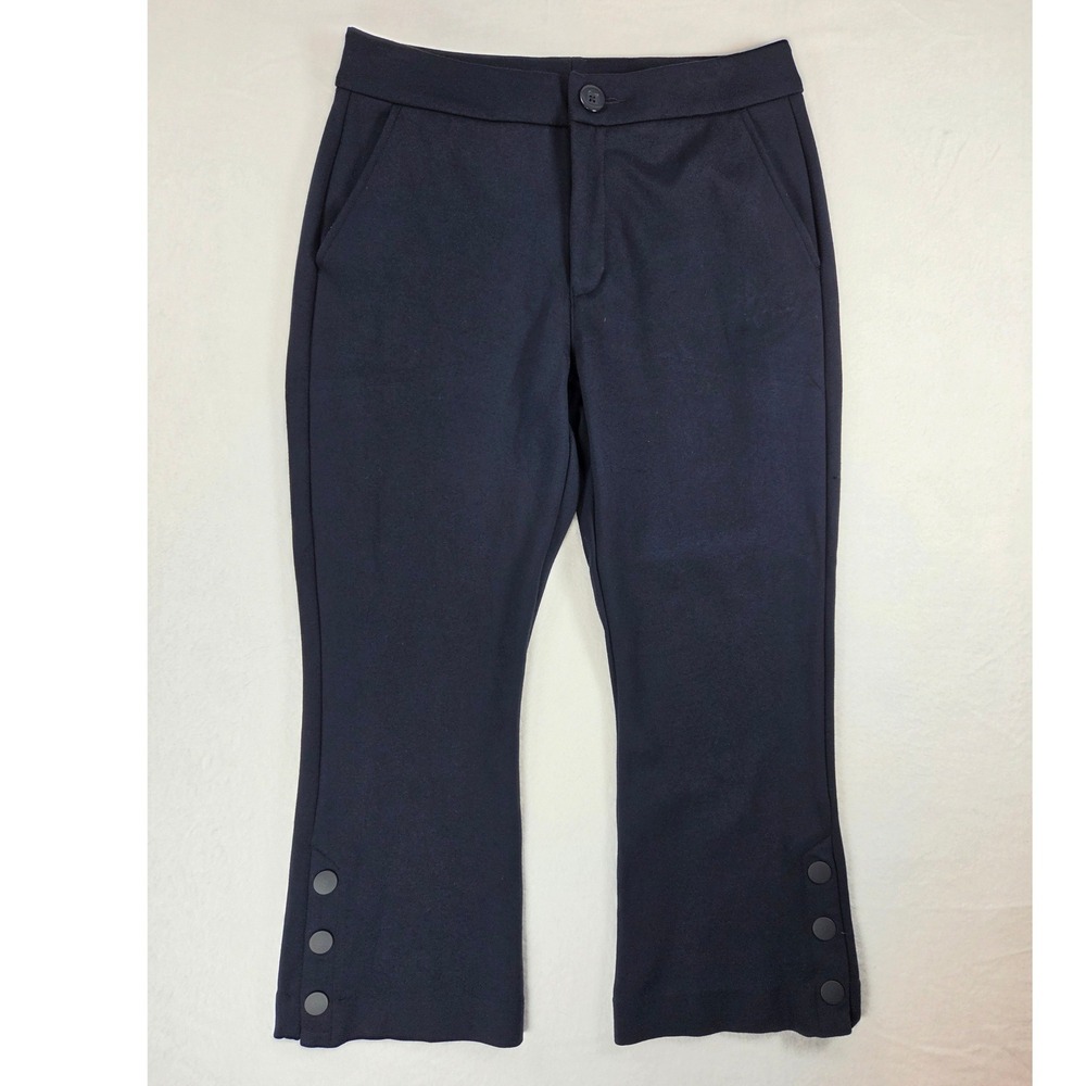 Cabi Women's Navy Blue Capri Flare Dress Pant Sz 6 European Parisian Career